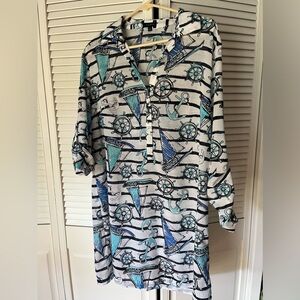 A Talbots knee length swim cover-up